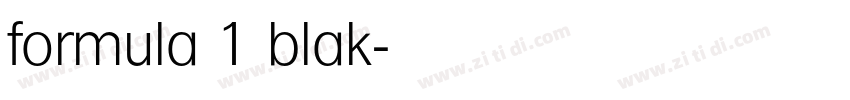 formula 1 blak字体转换